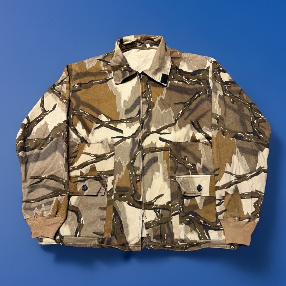 Vintage Predator Camoflage Zip Up Jacket USA Long Sleeve Large